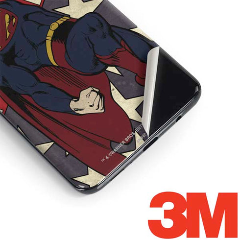 DC Comics Superman Vintage Pose American Flag Galaxy S9 Plus Skin
