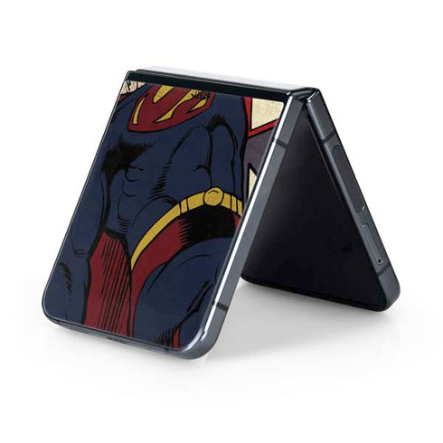 DC Comics Superman Vintage Pose American Flag Galaxy Z Flip5 5G Skin
