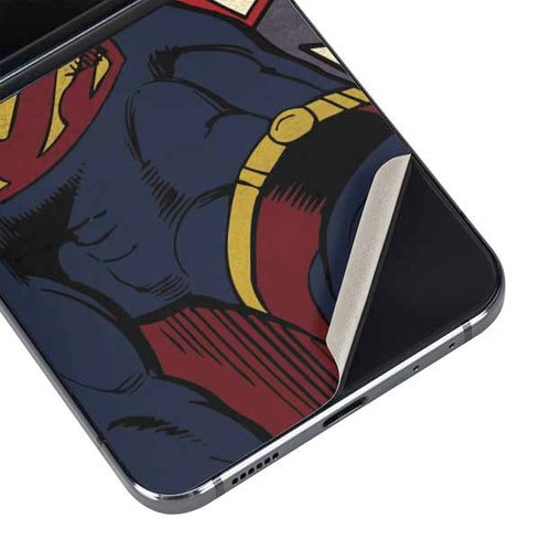 DC Comics Superman Vintage Pose American Flag Galaxy Z Flip5 5G Skin
