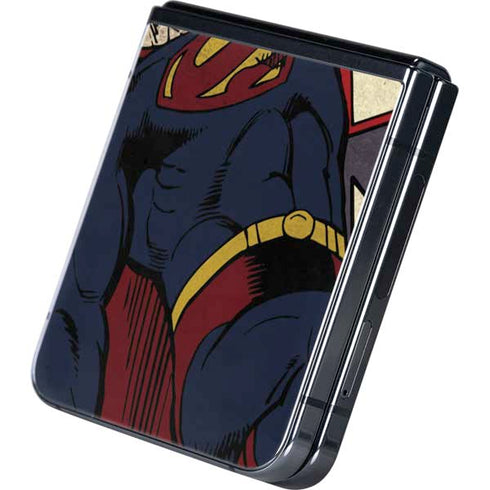 DC Comics Superman Vintage Pose American Flag Galaxy Z Flip5 5G Skin