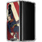 DC Comics Superman Vintage Pose American Flag Galaxy Z Fold4 5G Clear Case