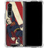 DC Comics Superman Vintage Pose American Flag Galaxy Z Fold4 5G Clear Case