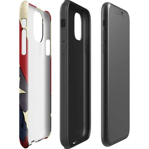 DC Comics Superman Vintage Pose American Flag iPhone 11 Impact Case