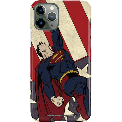 DC Comics Superman Vintage Pose American Flag iPhone 11 Pro Lite Case