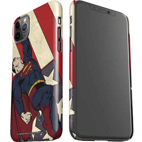 DC Comics Superman Vintage Pose American Flag iPhone 11 Pro Max Lite Case