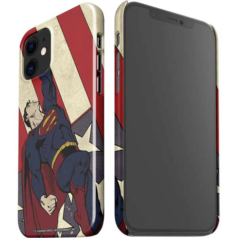 DC Comics Superman Vintage Pose American Flag iPhone 12 Mini Lite Case