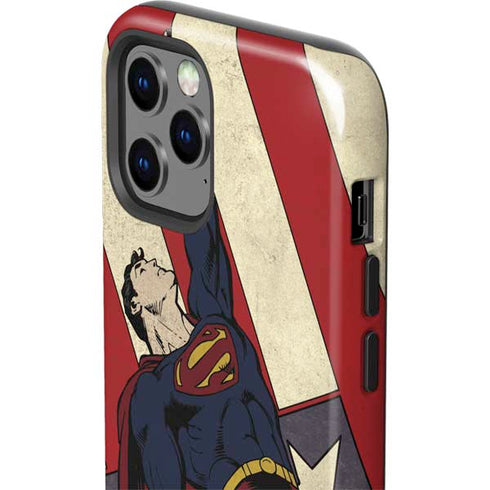 DC Comics Superman Vintage Pose American Flag iPhone 12 Pro Max Impact Case