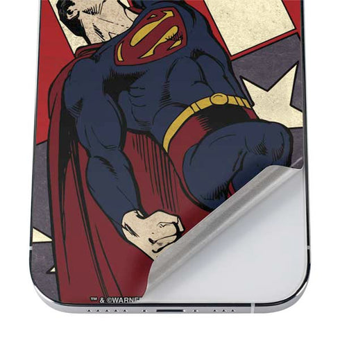DC Comics Superman Vintage Pose American Flag iPhone 12 Pro Skin