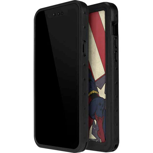 DC Comics Superman Vintage Pose American Flag iPhone 12 Pro Waterproof Case