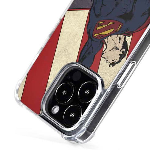 DC Comics Superman Vintage Pose American Flag iPhone 15 Pro Max MagSafe Case