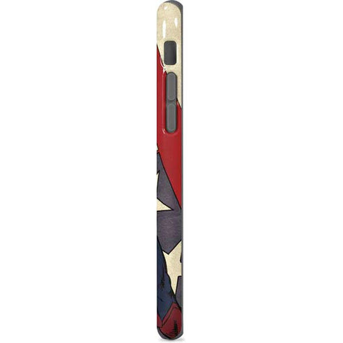 DC Comics Superman Vintage Pose American Flag iPhone 8 Pro Case