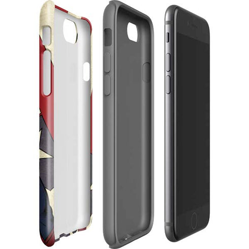 DC Comics Superman Vintage Pose American Flag iPhone SE (2nd & 3rd Gen) Pro Case