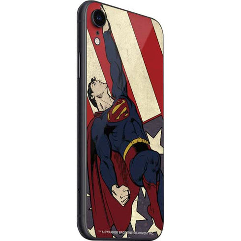 DC Comics Superman Vintage Pose American Flag iPhone SE (2nd & 3rd Gen) Skin