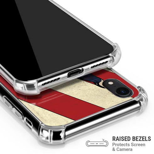 DC Comics Superman Vintage Pose American Flag iPhone XR Clear Case