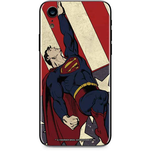 DC Comics Superman Vintage Pose American Flag iPhone XR Skin