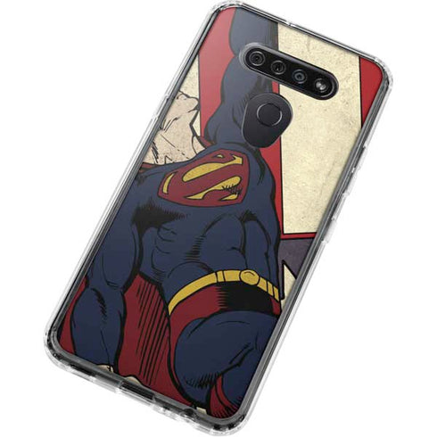 DC Comics Superman Vintage Pose American Flag LG K51/Q51 Clear Case