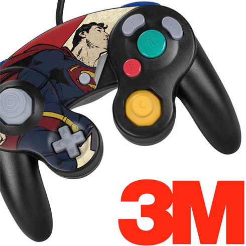 DC Comics Superman Vintage Pose American Flag Nintendo GameCube Controller Skin