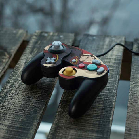 DC Comics Superman Vintage Pose American Flag Nintendo GameCube Controller Skin