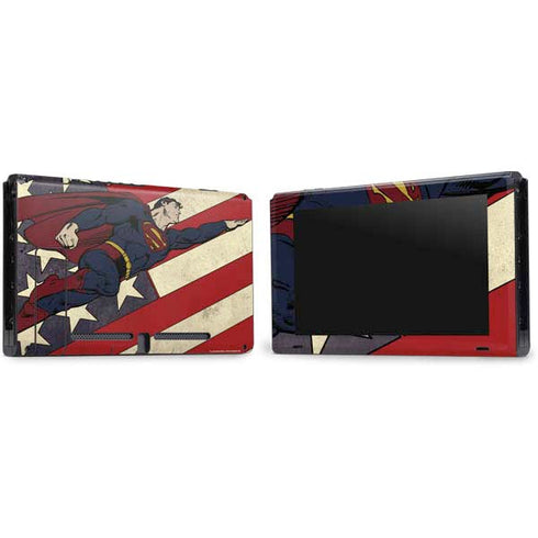 DC Comics Superman Vintage Pose American Flag Nintendo Switch Bundle Skin