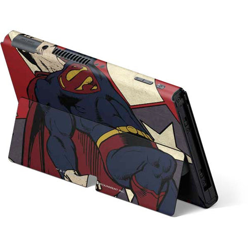 DC Comics Superman Vintage Pose American Flag Nintendo Switch OLED (2021) Skin