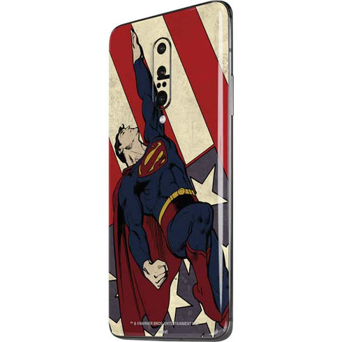 DC Comics Superman Vintage Pose American Flag OnePlus 7 Pro Skin