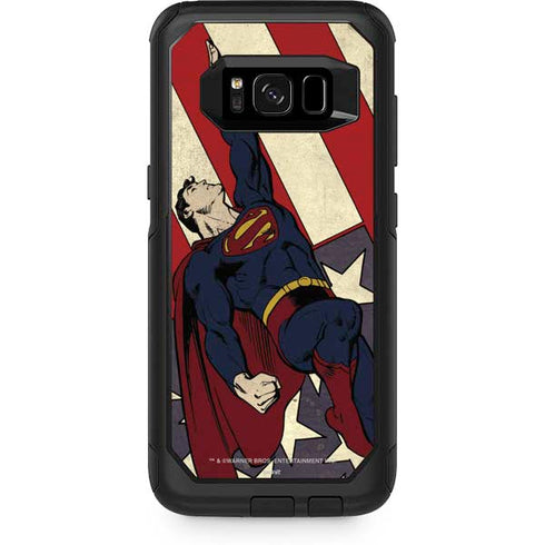 DC Comics Superman Vintage Pose American Flag Otterbox Commuter Galaxy Skin