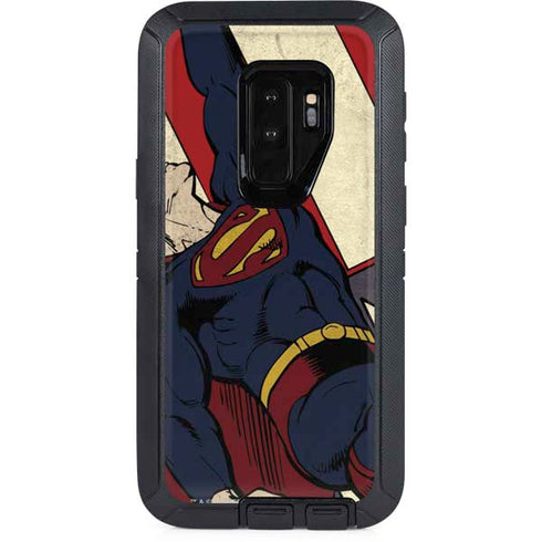 DC Comics Superman Vintage Pose American Flag Otterbox Defender Galaxy Skin