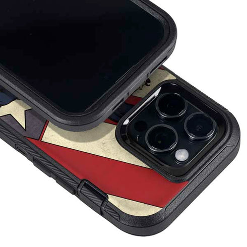 DC Comics Superman Vintage Pose American Flag Otterbox Defender iPhone Skin