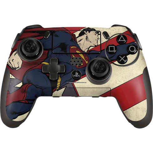 DC Comics Superman Vintage Pose American Flag PlayStation Scuf Vantage 2 Controller Skin