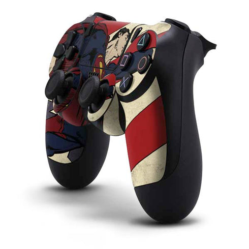DC Comics Superman Vintage Pose American Flag PS4 Controller Skin