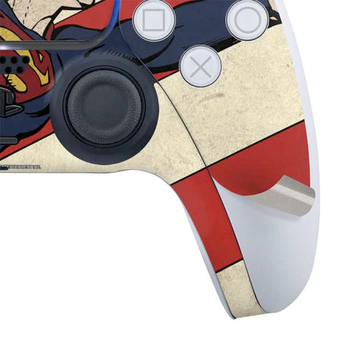 DC Comics Superman Vintage Pose American Flag PS5 Controller Skin