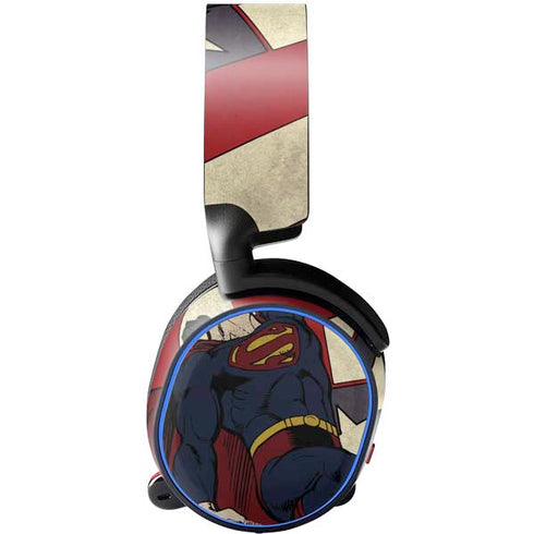 DC Comics Superman Vintage Pose American Flag SteelSeries Arctis 5 Skin