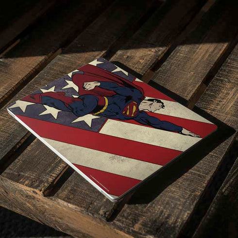 DC Comics Superman Vintage Pose American Flag Surface Laptop 3 13.5in Skin