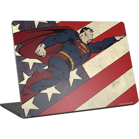 DC Comics Superman Vintage Pose American Flag Surface Laptop 4 15in Skin