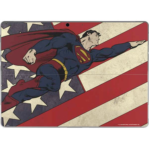 DC Comics Superman Vintage Pose American Flag Surface Pro 9 Skin