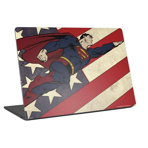 DC Comics Superman Vintage Pose American Flag Universal Laptop 18in (14.6 x 10.6in) Skin