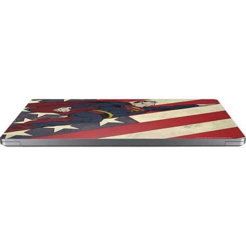 DC Comics Superman Vintage Pose American Flag Universal Laptop 18in (14.6 x 10.6in) Skin