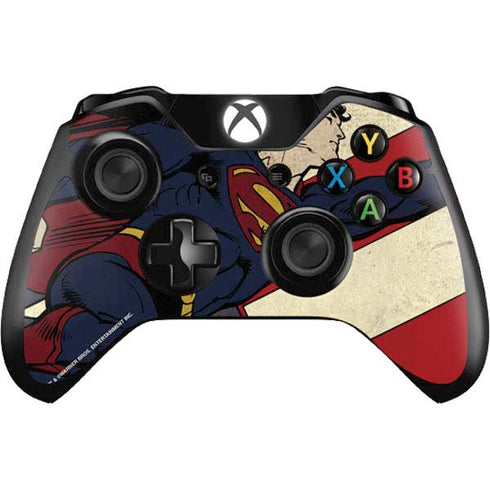 DC Comics Superman Vintage Pose American Flag Xbox One Controller Skin