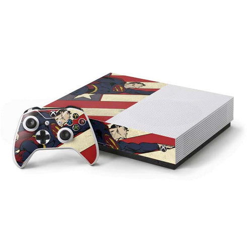 DC Comics Superman Vintage Pose American Flag Xbox One S All-Digital Edition Bundle Skin