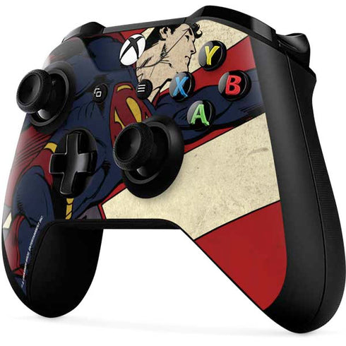 DC Comics Superman Vintage Pose American Flag Xbox One X Controller Skin