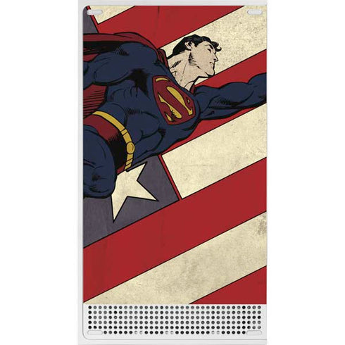 DC Comics Superman Vintage Pose American Flag Xbox Series S Console Skin