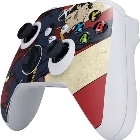DC Comics Superman Vintage Pose American Flag Xbox Series S Controller Skin