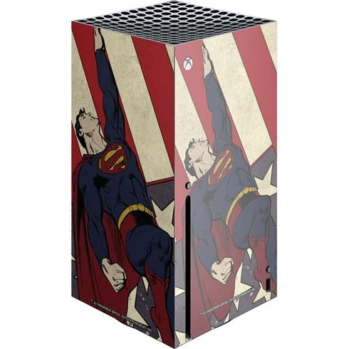 DC Comics Superman Vintage Pose American Flag Xbox Series X Console Skin