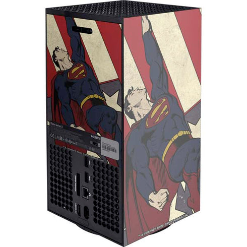 DC Comics Superman Vintage Pose American Flag Xbox Series X Console Skin