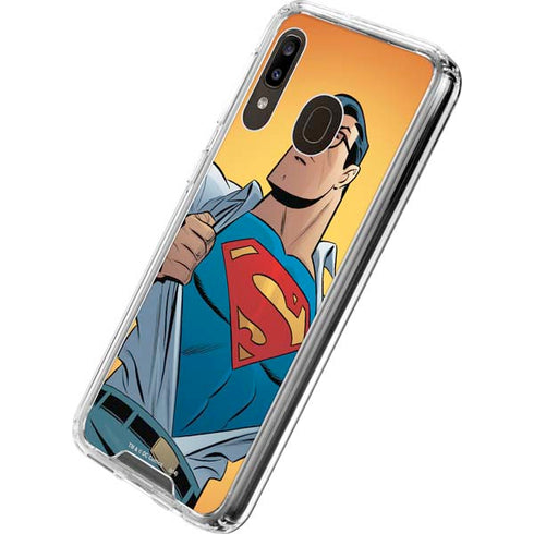 DC Comics Superman 90's Animated Series Galaxy A30 Clear Case