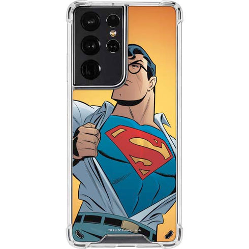 DC Comics Superman 90's Animated Series Galaxy S21 Ultra 5G Clear Case