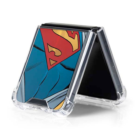 DC Comics Superman 90's Animated Series Galaxy Z Flip5 5G Clear Case