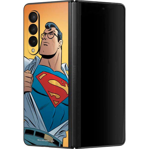 DC Comics Superman 90's Animated Series Galaxy Z Fold3 5G Skin