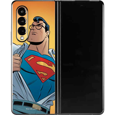 DC Comics Superman 90's Animated Series Galaxy Z Fold3 5G Skin