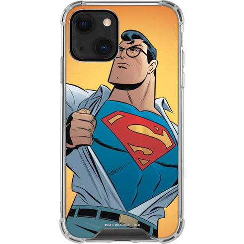 DC Comics Superman 90's Animated Series iPhone 14 Clear Case